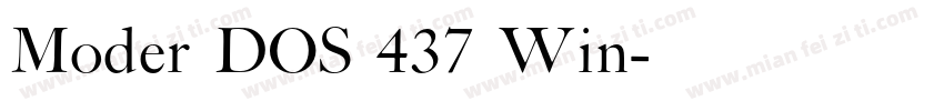 Moder DOS 437 Win字体转换